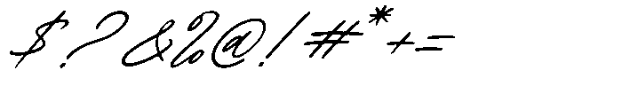 Pinkie Wonderly Italic Font OTHER CHARS