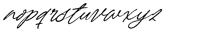 Pinkie Wonderly Italic Font LOWERCASE