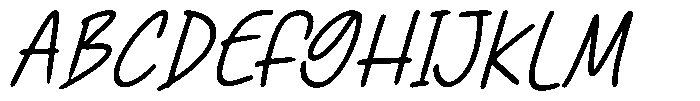 Pinky Doodle Italic Italic Font UPPERCASE