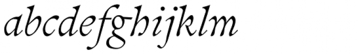 Pinnacle JY Pro Italic Font LOWERCASE
