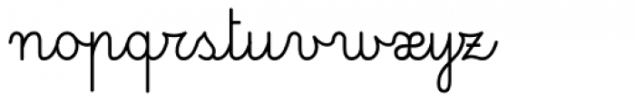 Pinocchio Scribe Regular Font LOWERCASE