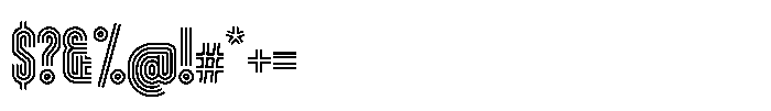 Pinstripe Font OTHER CHARS
