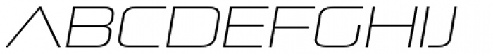 Pirulen ExtraLight Italic Font LOWERCASE