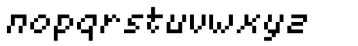 Pixam Pixel Italic Font LOWERCASE