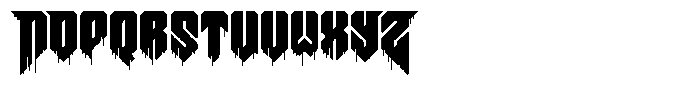 Pixel Demon Flowing Font UPPERCASE
