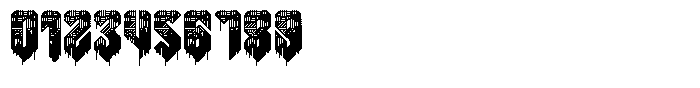 Pixel Demon Melting Font OTHER CHARS