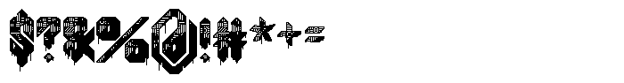 Pixel Demon Melting Font OTHER CHARS