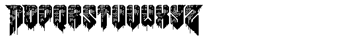 Pixel Demon Melting Font LOWERCASE