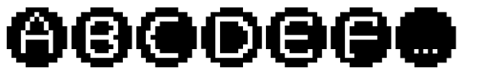 Pixel Disc Font UPPERCASE