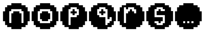 Pixel Disc Font LOWERCASE