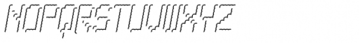 Pixel Gantry Hilite AOE Italic Font UPPERCASE