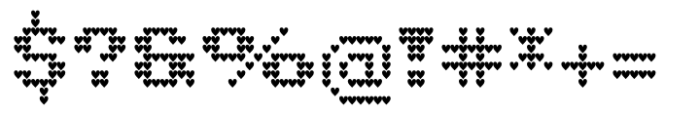 Pixel Grid Heart Bold M Font OTHER CHARS