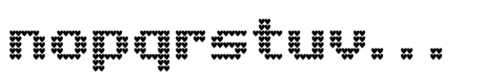 Pixel Grid Heart Bold M Font LOWERCASE