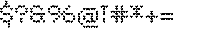 Pixel Grid Heart Bold S Font OTHER CHARS