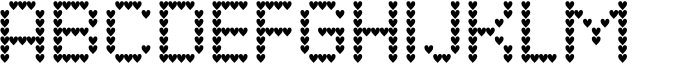 Pixel Grid Heart Bold S Font UPPERCASE