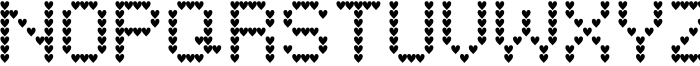 Pixel Grid Heart Bold S Font UPPERCASE