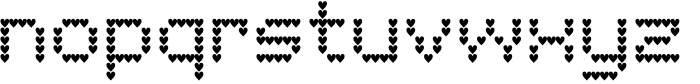 Pixel Grid Heart Bold S Font LOWERCASE
