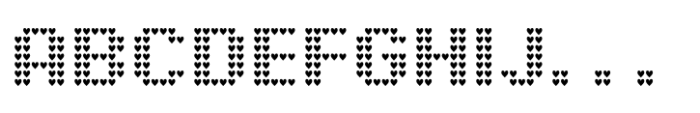 Pixel Grid Heart Mid M Font UPPERCASE