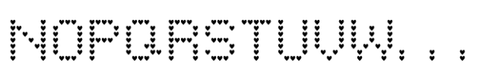 Pixel Grid Heart Mid S Font UPPERCASE