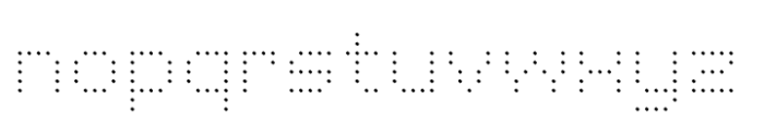 Pixel Grid Point Li S Font LOWERCASE