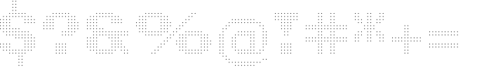 Pixel Grid Point Thin XL Font OTHER CHARS