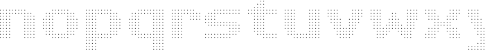 Pixel Grid Point Thin XL Font LOWERCASE