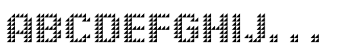 Pixel Grid Quick Thin M Font UPPERCASE