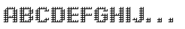 Pixel Grid Shadow Li M Font UPPERCASE