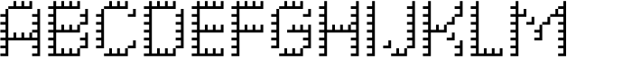 Pixel Grid Shadow Li S Font UPPERCASE