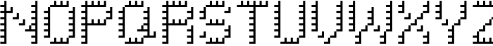 Pixel Grid Shadow Li S Font UPPERCASE