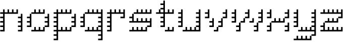 Pixel Grid Shadow Li S Font LOWERCASE