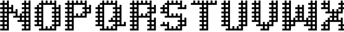 Pixel Grid Shadow Norm M Font UPPERCASE