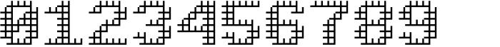 Pixel Grid Shadow Thin M Font OTHER CHARS