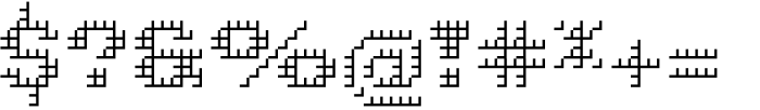 Pixel Grid Shadow Thin M Font OTHER CHARS