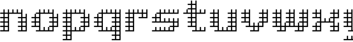 Pixel Grid Shadow Thin M Font LOWERCASE