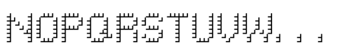 Pixel Grid Shadow Thin S Font UPPERCASE