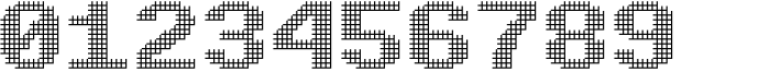 Pixel Grid Shadow Thin XL Font OTHER CHARS