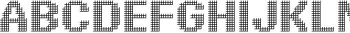 Pixel Grid Shadow Thin XL Font UPPERCASE