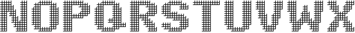 Pixel Grid Shadow Thin XL Font UPPERCASE