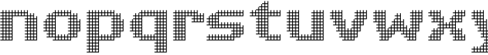 Pixel Grid Shadow Thin XL Font LOWERCASE