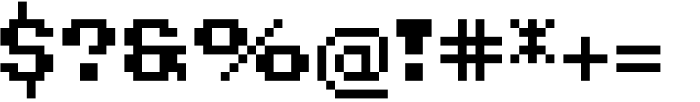 Pixel Grid Square Bold M Font OTHER CHARS