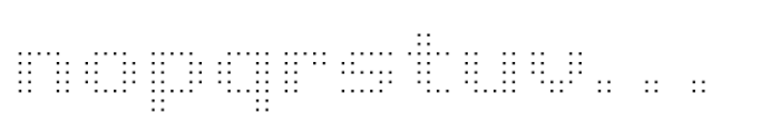 Pixel Grid Square Thin M Font LOWERCASE