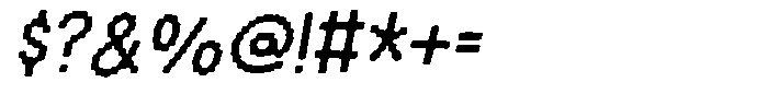 Pixel Punch Italic Font OTHER CHARS