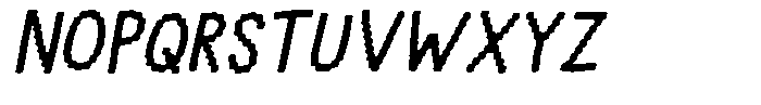Pixel Punch Italic Font LOWERCASE