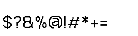 Pixel Quant Variable Font OTHER CHARS