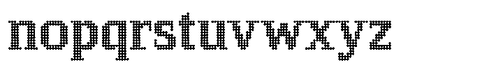 Pixel Serif Diamond L Font LOWERCASE