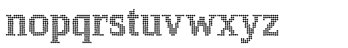 Pixel Serif Diamond M Font LOWERCASE