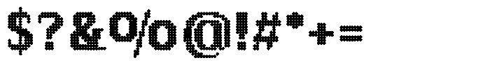 Pixel Serif Diamond XL Font OTHER CHARS