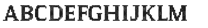 Pixel Serif Dot M Font UPPERCASE