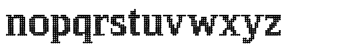 Pixel Serif Dot M Font LOWERCASE